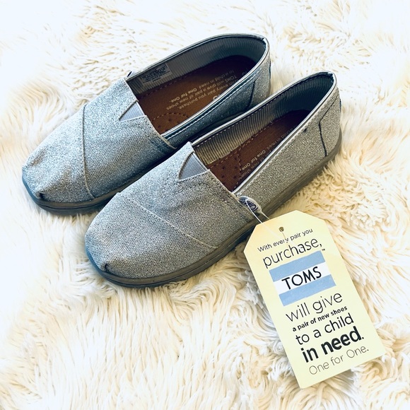 Youth Classic Toms Glitter Shoes - Picture 4 of 6